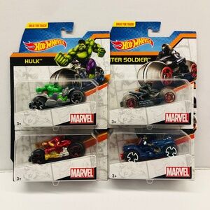 4 x Hot wheels marvel superhero
